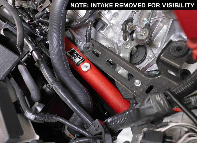 Kit de tubería de carga K&amp;N 23-24 Toyota GR Corolla L3 1.6L - Rojo arrugado