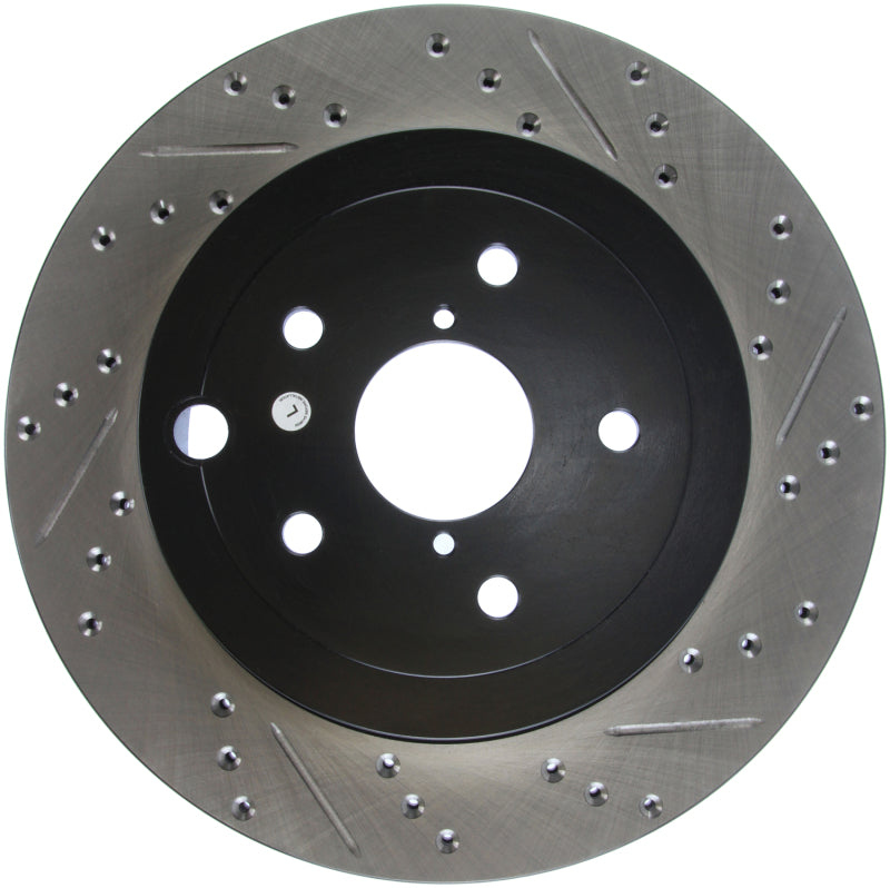 Rotor de freno deportivo ranurado y perforado StopTech 08+ Subaru STI (no compatible con modelos 05-07)