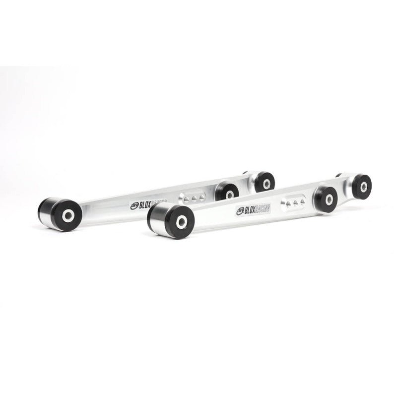 BLOX Racing V2 Billet Rear Lower Control Arms Poly Bushings 96 - 00 Honda Civic - Raw - BattleBorn SpeedShop