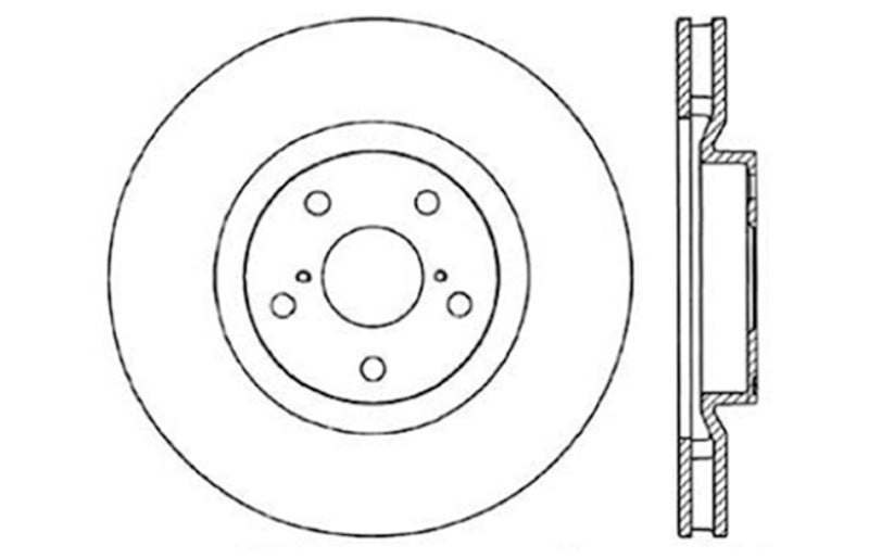 Rotor delantero izquierdo perforado con turbo StopTech para Toyota Supra 93-98