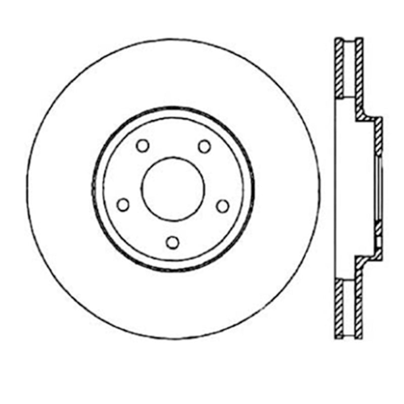Rotor delantero derecho ranurado y perforado StopTech 06-07 350Z / 05-07 G35 exp Sport/ 06-07 G35X SportStop