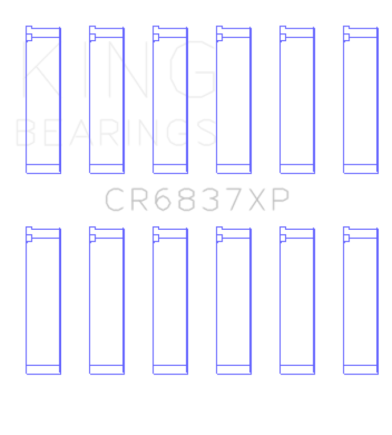 Juego de cojinetes de biela King Engine Bearings para Honda J30/J35 (juego de 6)