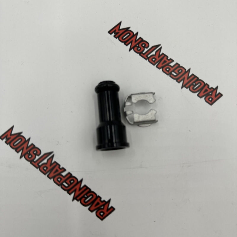 TRC Fuel Injector Adapter Top Hat w/ Filter Tall Black 14mm Extension