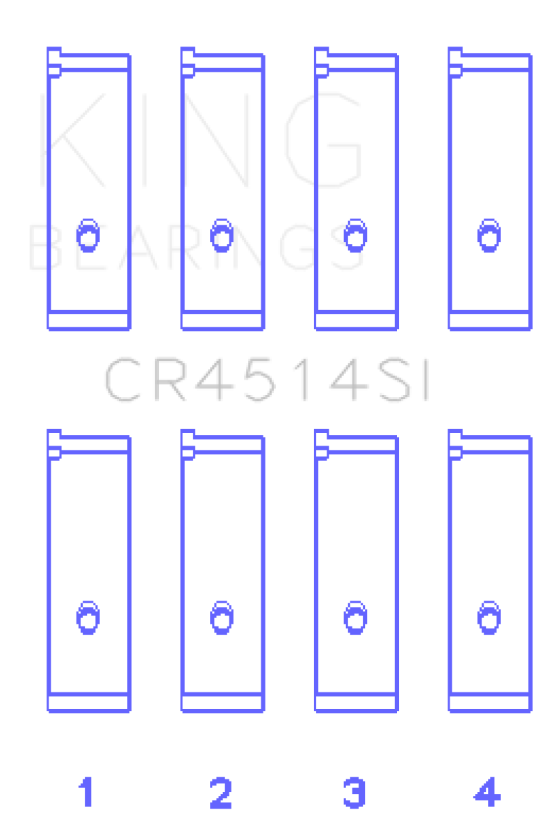 Juego de cojinetes de biela King Engine Bearings Toyota 1AZFE/2AZFE - Tamaño estándar