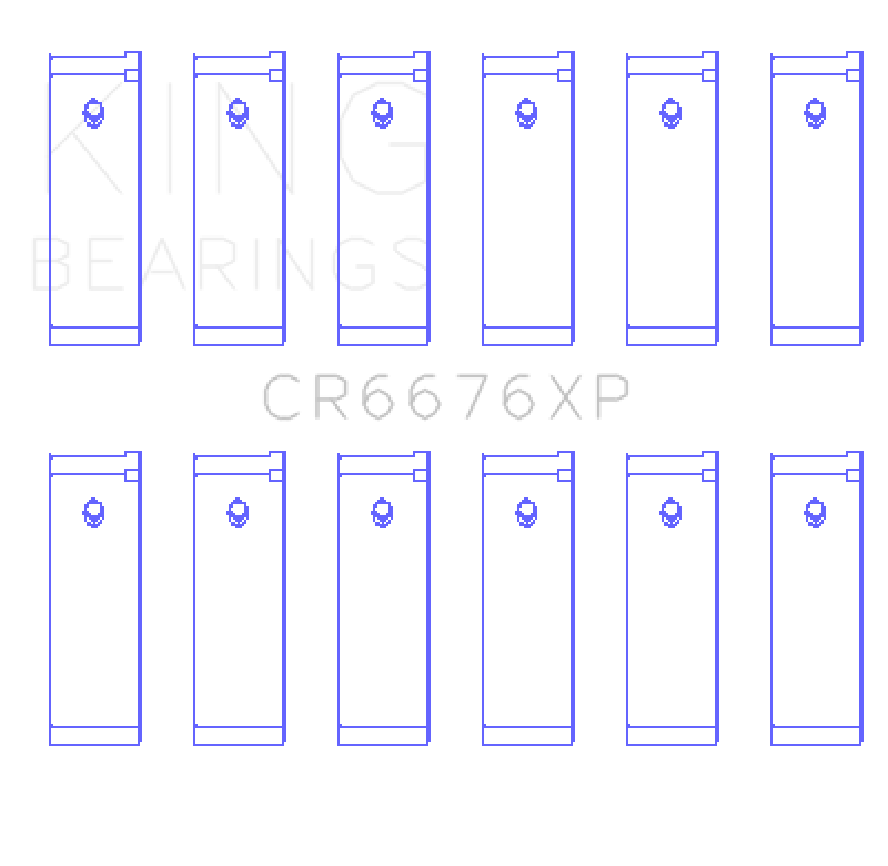 Juego de cojinetes de biela de alto rendimiento King Engine Bearings Nissan VG30DE/VG30DETT/VG30E/VG30T - Tamaño estándar