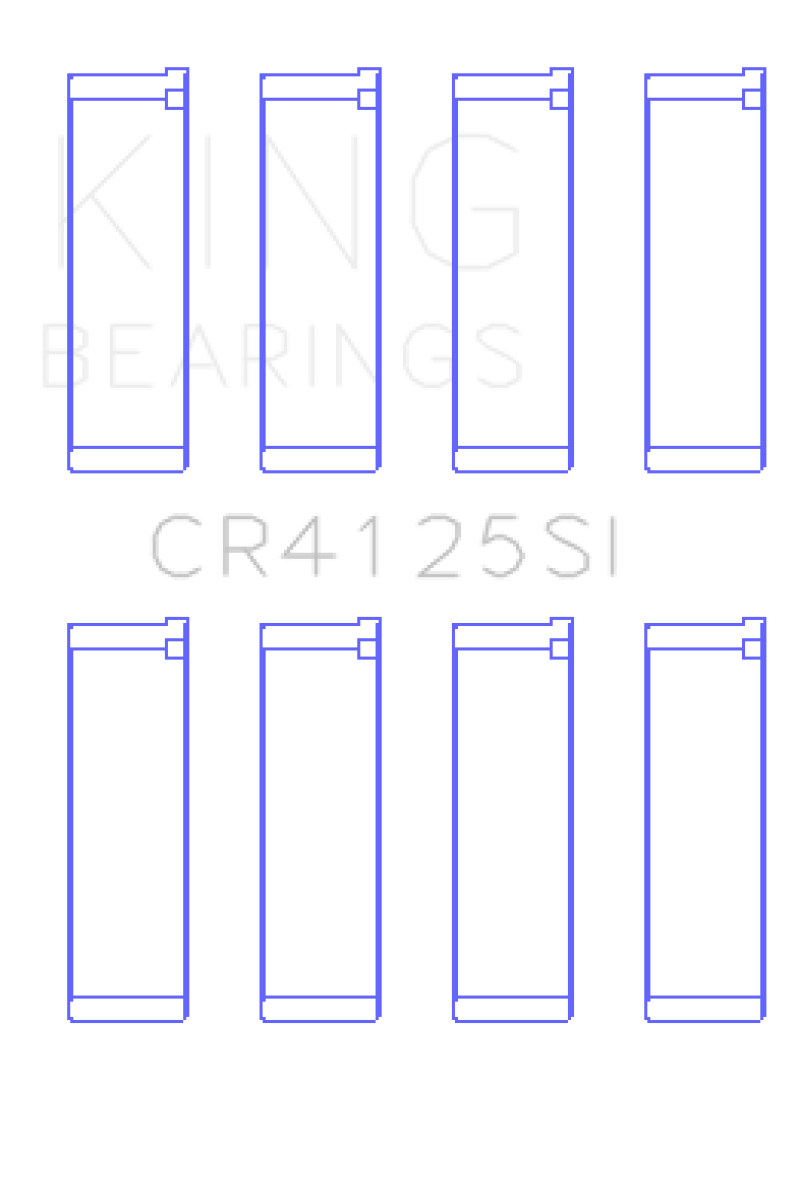 Juego de cojinetes de biela de aluminio bimetálico de silicona King Subaru EJ20/EJ22/EJ25 (incluye turbo) - Tamaño estándar