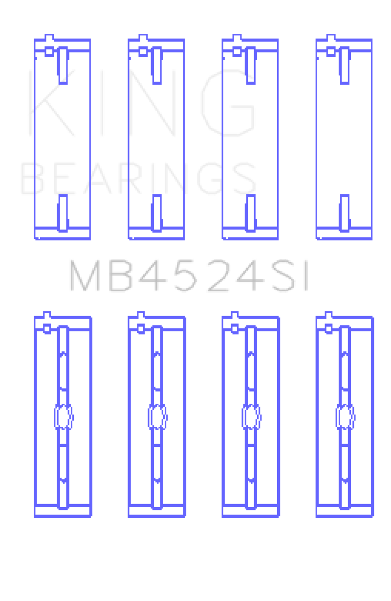 Cojinetes principales de cigüeñal King Bearings para Nissan VR38DETT, VQ35HR y VQ37HR (tamaño +0,25 mm)